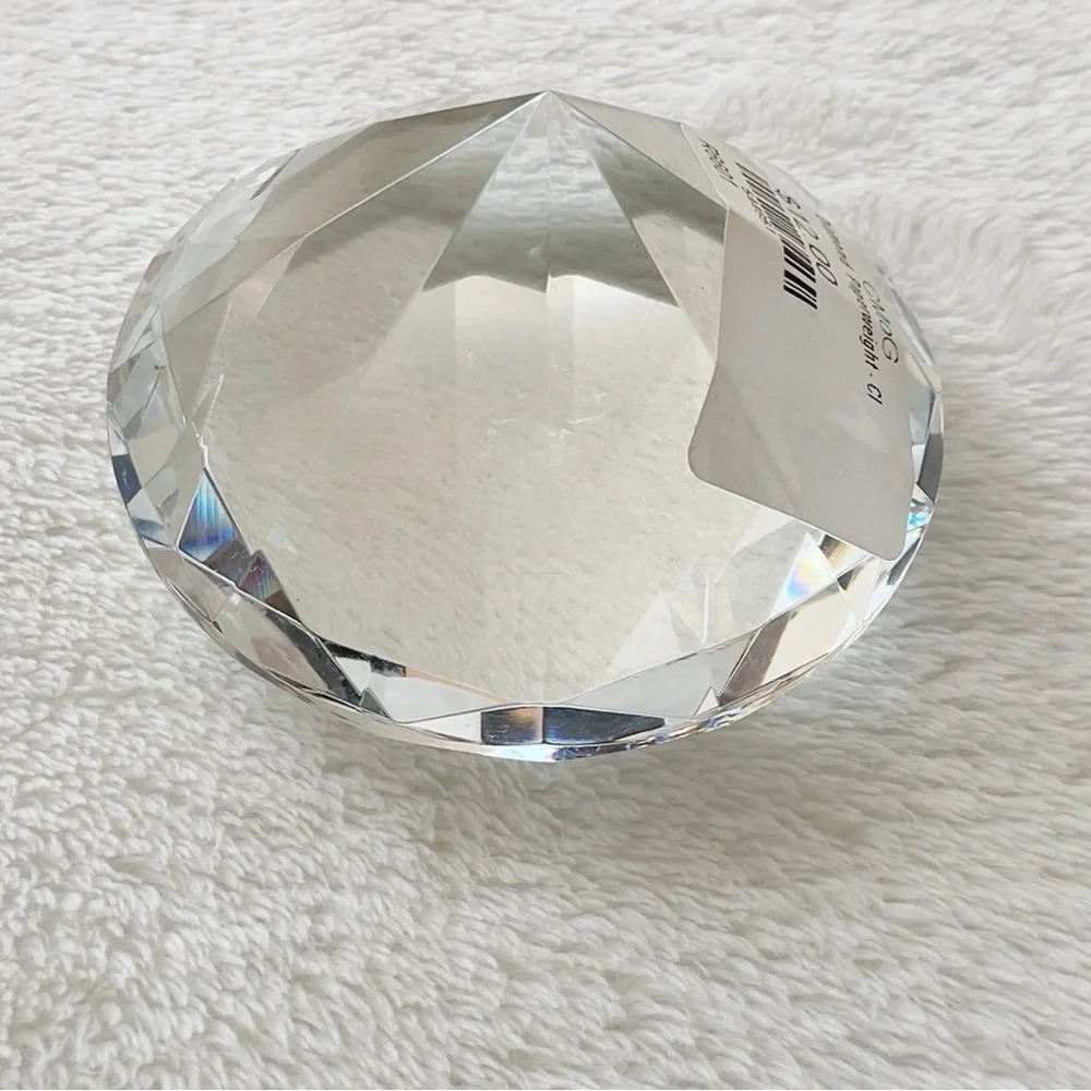 Corning Museum of Glass Diamond-Shaped Crystal Paperweight 3” NWT